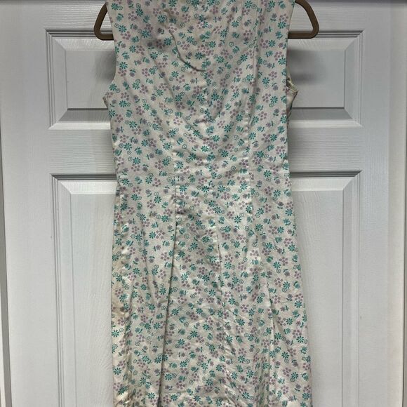 Vintage Handmade Floral Print Wrap Dress sz M - Picture 4 of 6